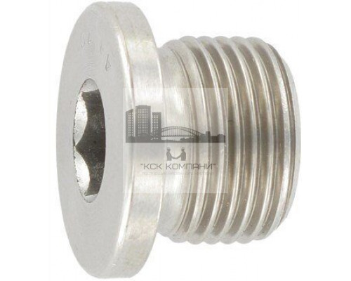 Пробка резьбовая цилиндрическая DIN 908 A2 с метрической резьбой и шестигранником, M30x2 мм