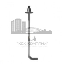 Болт фундаментный ГОСТ 24379 изогнутый сталь без покрытия, M36x1600