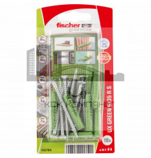 Дюбель универсальный fischer UX Green R S K NV с потайным шурупом ЭКО, 6x35/4.5x45 мм