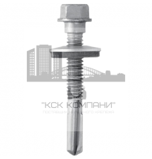 Саморез Кровля-Металл S5 с удлиненным сверлом и EPDM-шайбой ОЦ, 5.5x51 мм