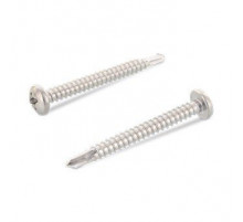 Саморез сверлоконечный по металлу DIN 7504 M A4 полукруглый шлиц PH, 5.5x50 мм