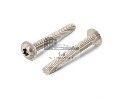 Винт с полукруглой головкой с фланцем ISO 7380-2 A2 шлиц Torx, M12x65 мм