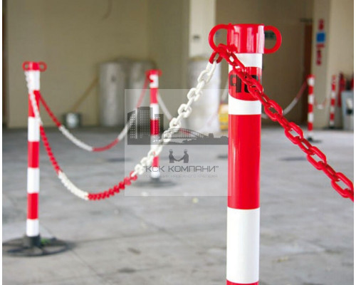 Цепь пластиковая красно белая D10 арт. М46074