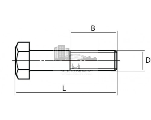 Болт шестигранный ГОСТ 7798 8.8 c неполной резьбой ОЦ, М20х90 (кг)