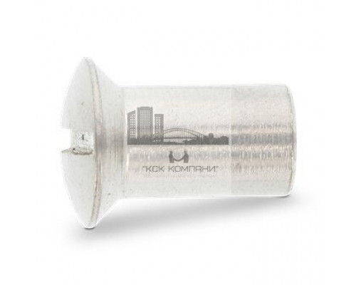 Art. 9061 AISI 303 M 4X12 Гайка мебельная нержавеющая стяжная с полупотайной головкой, прямой шлиц