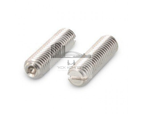 Винт установочный DIN 438 A2 с прямым шлицем и внутренним конусом, M3x5 мм