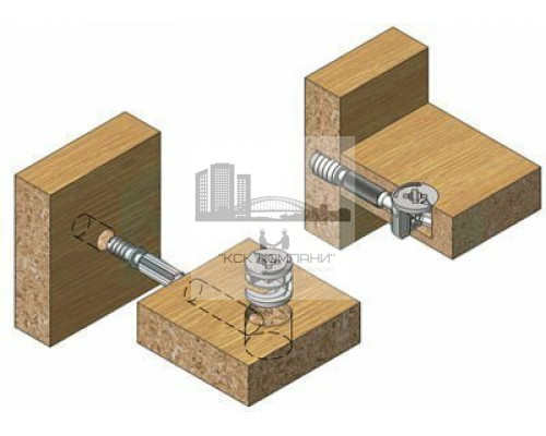 Cтяжка эксцентриковая SKE M со штоком комплект, 15х11.5/M6x34 мм