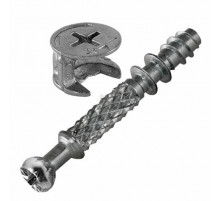 Cтяжка эксцентриковая SKE S со штоком с саморезной частью комплект, 15х11.5/34 мм