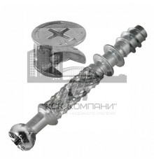 Cтяжка эксцентриковая SKE S со штоком с саморезной частью комплект, 15х11.5/34 мм