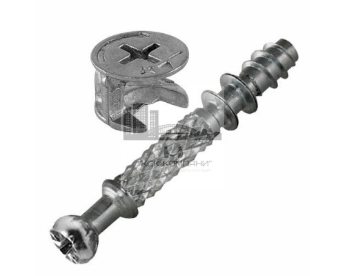 Cтяжка эксцентриковая SKE S со штоком с саморезной частью комплект, 15х11.5/34 мм