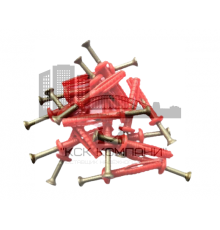 Дюбель-гвоздь DY-GB с грибовидным бортиком и металлополимерным гвоздем, 6x40 мм