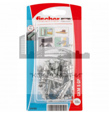 Дюбель металлический fischer GKM GP S K NV самонарезающий для ГКЛ с потайным шурупом, 31 мм (4.5x50 мм)