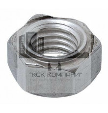 Гайка шестигранная приварная DIN 929 сталь без покрытия, M8