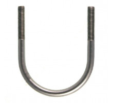 Хомут-скоба U-образная DIN 3570 A2 тип А без гаек для крепления труб, M10x23 (1/2")