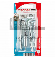 Металлический дюбель для пустотелых конструкций fischer HM WH K NV с крюком ОЦ, 5x65 мм