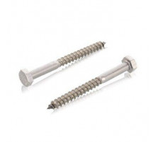 Шуруп-глухарь DIN 571 A4 шестигранный неполная резьба, 8x25 мм