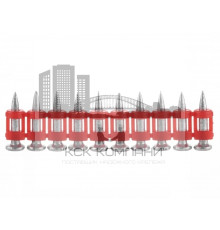 Усиленные дюбель-гвозди по бетону в ленте MOLOT DN-P6 RED для газовых пистолетов оц. сталь, 2.7x17x6 мм