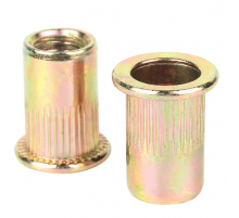 Заклепка-гайка цилиндрическая с насечками ZG-CCBN ЖЦ с цилиндрическим бортиком, M8x1.25x16 (0.8-4)