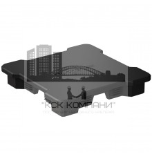 Защитный колпачок fischer FMEC для монтажных профилей FMP, 90x90 мм