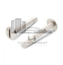 Винт с увеличенной полукруглой головкой NF E 27-128 A2 прямой шлиц, M5x35 мм