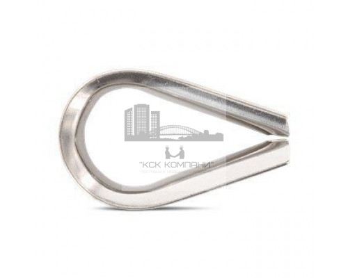 Art. 9073 A4 2 Коуш нержавеющий с глубокой канавкой для стальных тросов и волокнистых канатов.