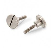 Винт с накатанной головкой DIN 465 A1 и насечками прямой шлиц, M4x20 мм