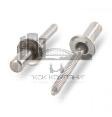 ISO 16585 A2/SSt 4X10 Заклепка нержавеющая закрытая, глухая, с плоской головкой, рифленая оправка