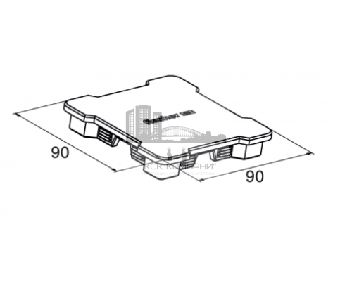 Защитный колпачок fischer FMEC для монтажных профилей FMP, 90x90 мм