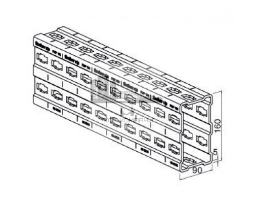 Монтажная балка fischer FMP перфорированная для тяжелых нагрузок гоц. сталь, 90x160x5x6000 мм