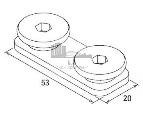 Соединитель профиля fischer FDCC FVZ продольный, М10 20x53 мм