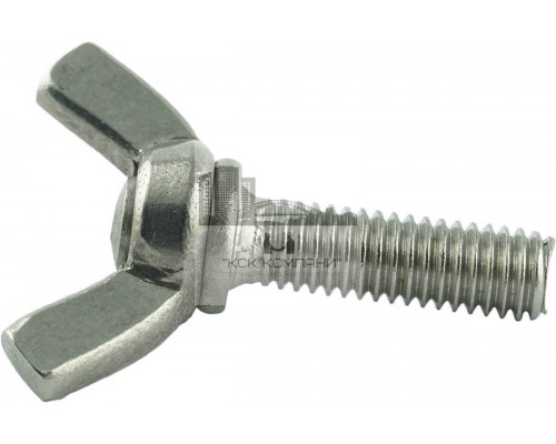Винт барашковый DIN 316 A2 с прямоугольными лепестками американская форма, M10x50 мм