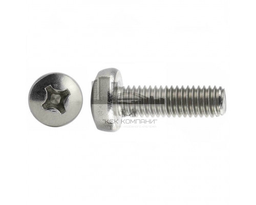 Винт с полукруглой головкой DIN 7985 A2 полной резьбой шлиц PH, M4x8 мм