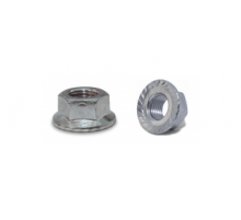 Гайка с фланцем М 16 * 10.0 DIN 6923 оц. (с насечк.)