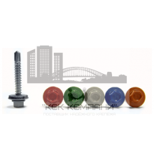 Саморез кровел. 6,3 х 60 Гол.SW+EPDM RAL 3003 (рубиновый) оц. Част.шаг